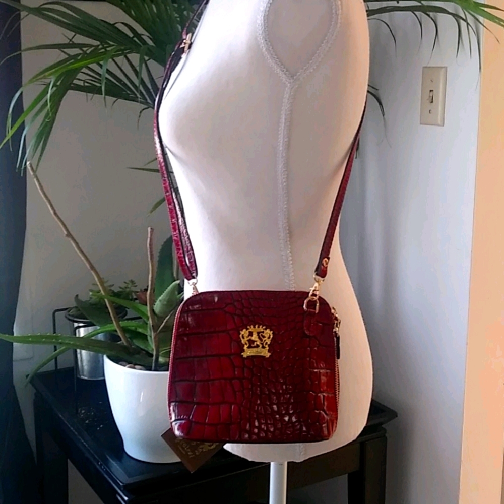 Pratesi Firenze Italian leather crossbody handbag